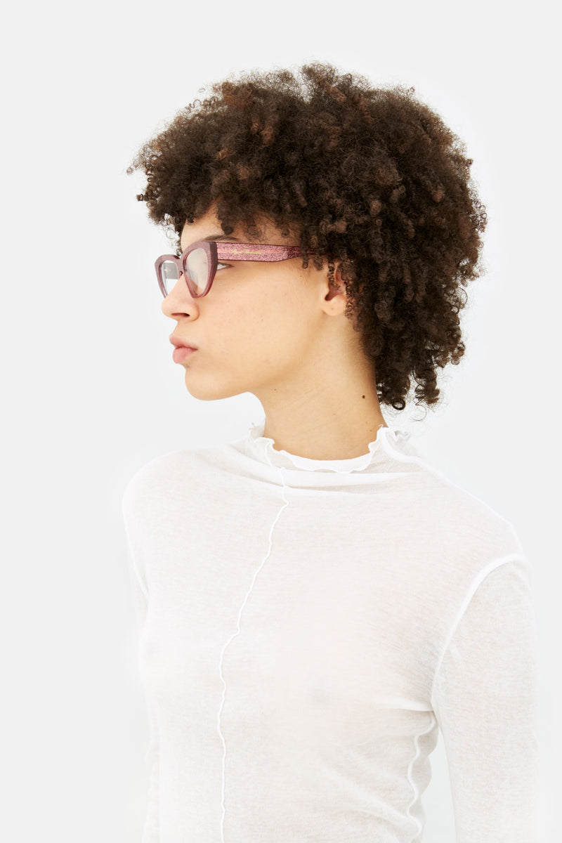 Kitti Op Dark Pink Glitter - Retrosuperfuture USA -